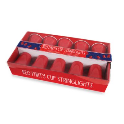 Red Party Cup Set of 10 String Lights - Bed Bath & Beyond